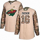 Minnesota Wild #16 Jason Zucker Camo Adidas Veterans Day Practice Jersey,baseball caps,new era cap wholesale,wholesale hats
